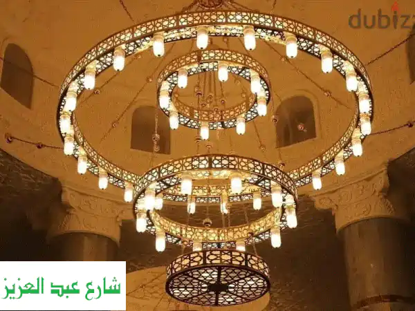 نجفة إسلامية فاخرة 4 متر: تحفة ليزر كات وأكريلك...