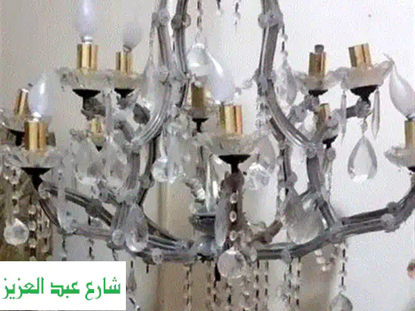 نجفة إسلامية فاخرة 4 متر: تحفة ليزر كات وأكريلك مضيء للمساجد، الفلل والقاعات الراقية