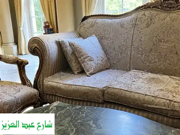 صالون كلاسيكي مدهب للبيع | خشب زان فاخر | أضف لمسة ملكية لمنزلك