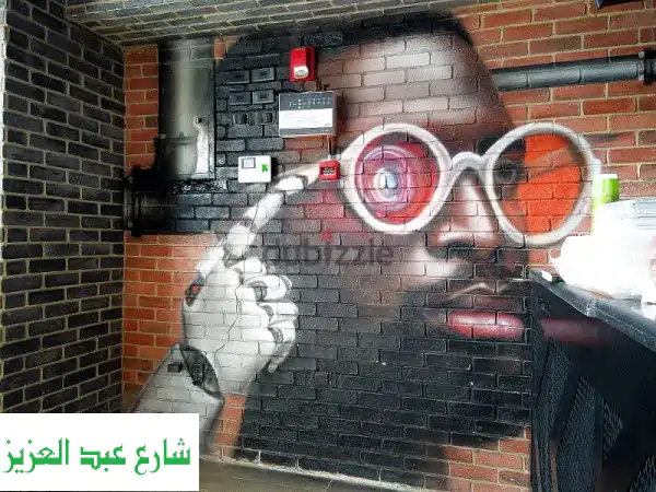 رسام جرافيتي احترافي: فنون جدارية فريدة لديكور المطاعم والمساحات الصناعية!