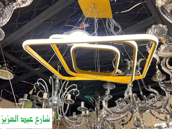 نجفة مودرن LED بريموت و3 ألوان | أضف لمسة فخامة وعصرية لبيتك مع إضاءة موفرة للطاقة!