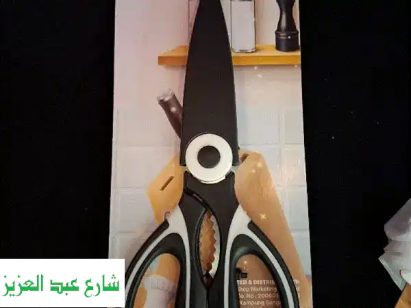 مقص مطبخ مستورد فاخر: قوة استثنائية لقص اللحوم، فتح الزجاجات، وتكسير المكسرات بجودة لا تضاهى
