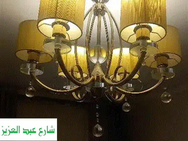 فرصة ذهبية! نجفة قنديل صالون فاخرة (قطعتان) | حالة ممتازة - 7500 ج.م فقط!