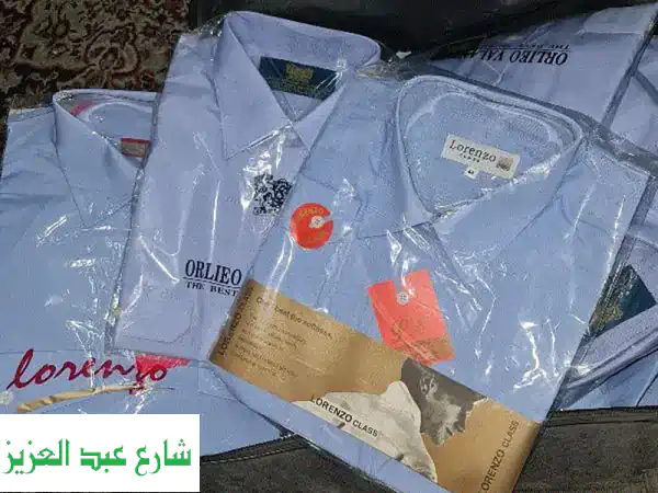قمصان رجالي قطن كلاسيك أزرق سماوي جديدة (مقاسات 39-44)...