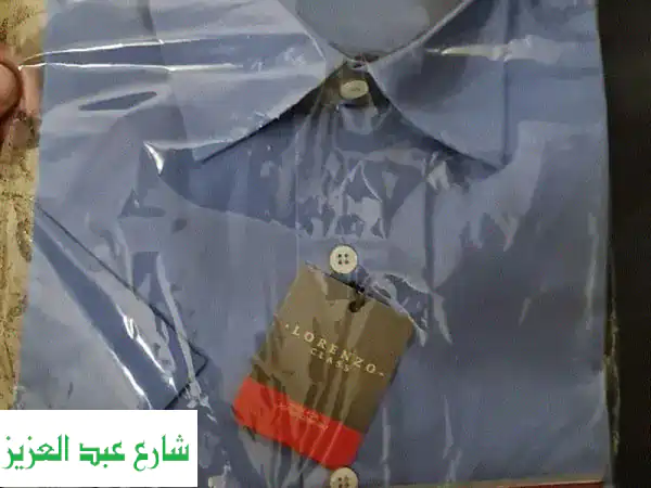 قمصان رجالي قطن كلاسيك أزرق سماوي جديدة (مقاسات 39-44) | أناقة فورية ومريحة