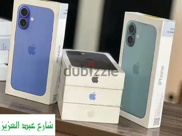 فرصة iPhone 16 جديد 128GB: معفى ضريبياً بضمان أبل الأصلي...