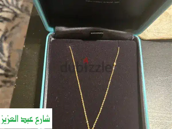 سلسلة ذهب تيفاني الأصلية بالعلبة ✨ أناقة لا تُنسى!