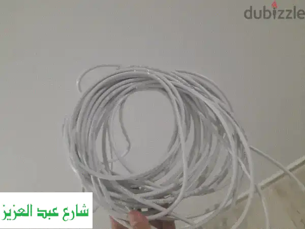 فرصة لا تفوت! سلك دش أبيض 20 متر | كفاءة كالجديد...
