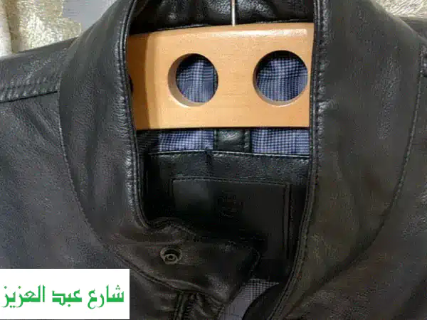 جاكيت جلد ماسيمو دوتي جديد 💎 مقاس لارج L | أناقة وفخامة لا تضاهى