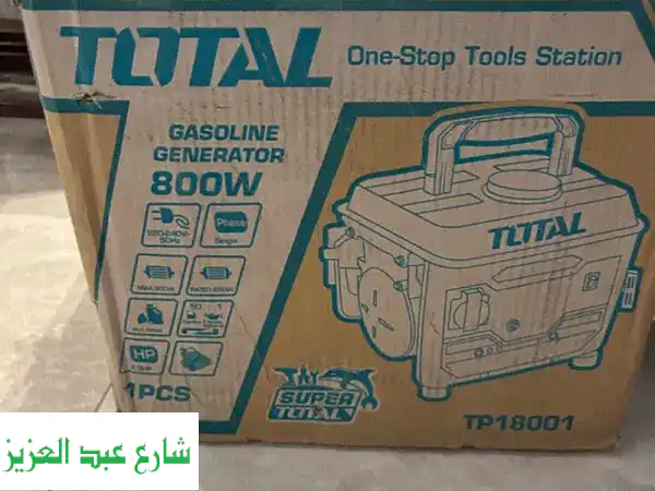 مولد كهرباء بنزين Total 800W جديد بالكرتونة – طاقة موثوقة لمنزلك!