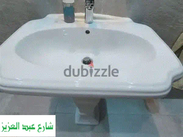 حوض كليوباترا أبيض فاخر (70x50 سم) بحالة ممتازة |...