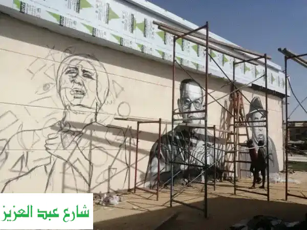 تحفة جدارية: شارع المعز ينبض بالحياة في قلب 6 أكتوبر! 🎨