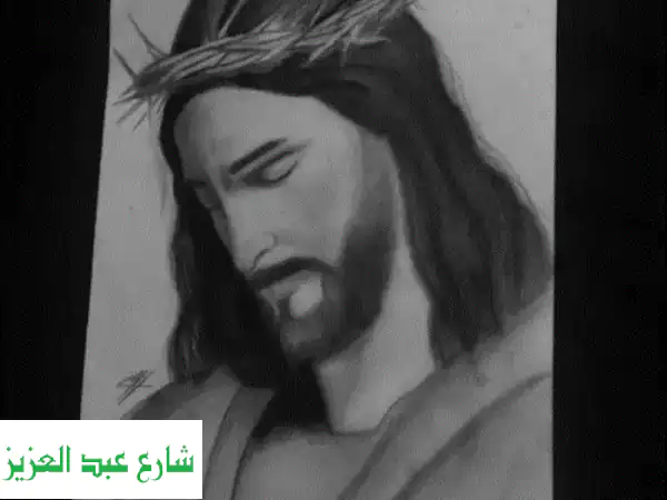 رسمة المسيح بالرصاص: فن خالد يلامس الروح | تحفة...