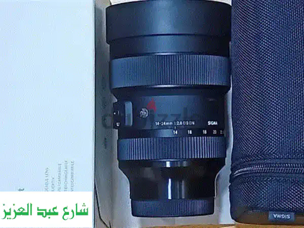 فرصة لا تفوّت! عدسة Sigma 14-24mm f/2.8 DG DN Art لسوني E-Mount (استخدام مرتين فقط - كالجديدة)