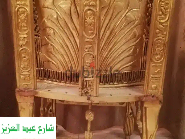 عرش توت عنخ آمون الأسطوري: تحفة فرعونية بالحجم الكامل | صناعة مصرية يدوية فاخرة ✨