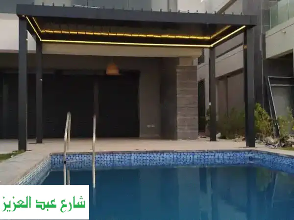 حوّل حديقتك بجمال الخشب: برجولات، غرف، مراجيح وتندات | جودة سويدية فنلندية في أسوان!