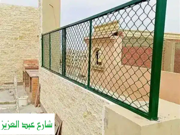 سياج شبك أخضر: حماية وجمال لمساحتك | فلل، مزارع،...