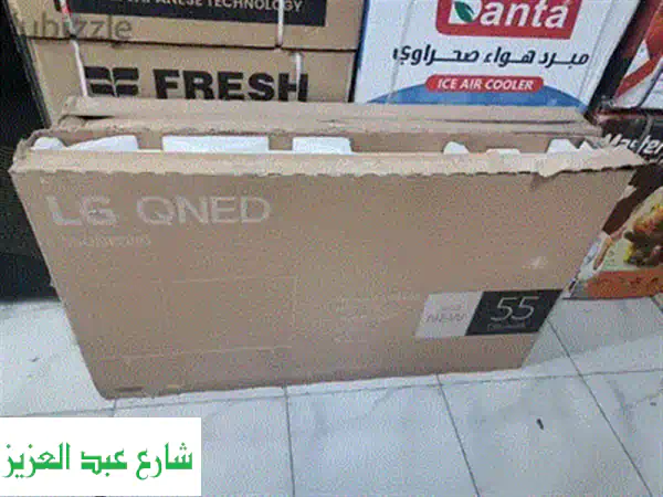 شاشة LG سمارت للبيع: ترفيه ذكي بحالة ممتازة (810) مع كرتون وريموت!