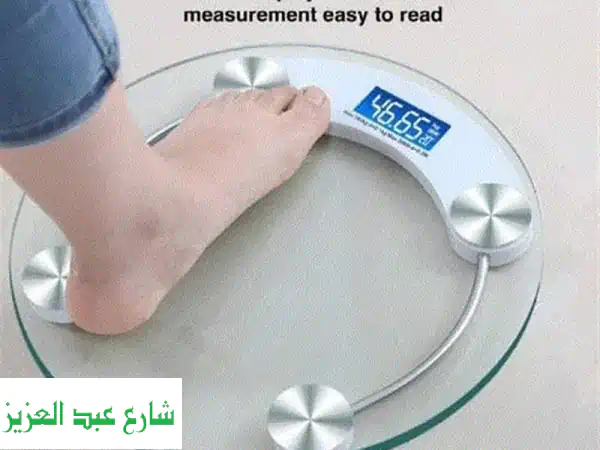 ميزان حمام ديجيتال زجاجي أنيق 160 كجم | دقة وراحة لصحتك + توصيل
