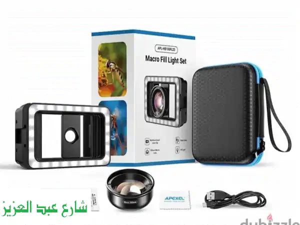عدسة Apexel ماكرو 100mm للجوال بفلاش حلقي | تصوير...