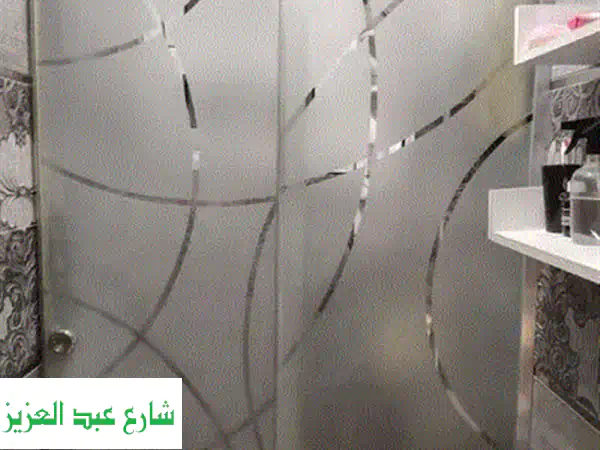 شاور روم سكوريت فاخر 110x200 سم | زجاج ليزر مقاوم للخدش والصدمات