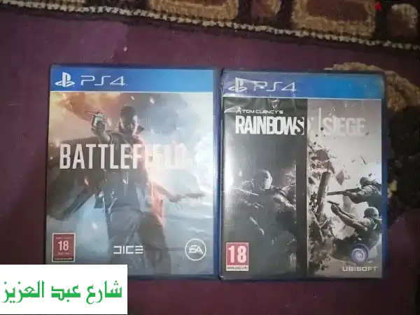 Battlefield 1 و Rainbow Six Siege (PS4) بحالة ممتازة! سعر لا يُفوّت!