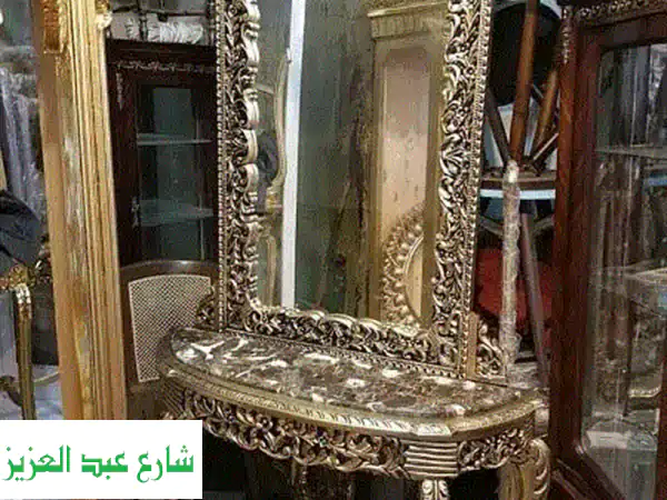 كونسول خشب زان أحمر فاخر - تصميم يدوي أنيق لغرفتك