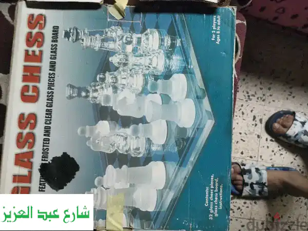 تحفة فنية! طقم شطرنج كريستال فاخر - هدية مميزة...