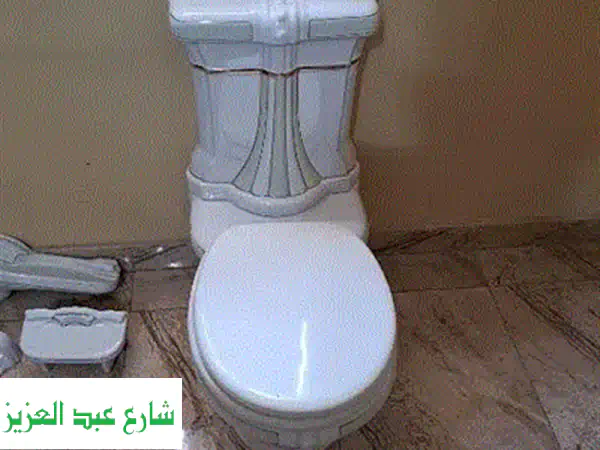 طقم حمام فاخر كامل -  كابينة دش رخامية + حوض + خلاط (مستعمل - بحالة ممتازة)
