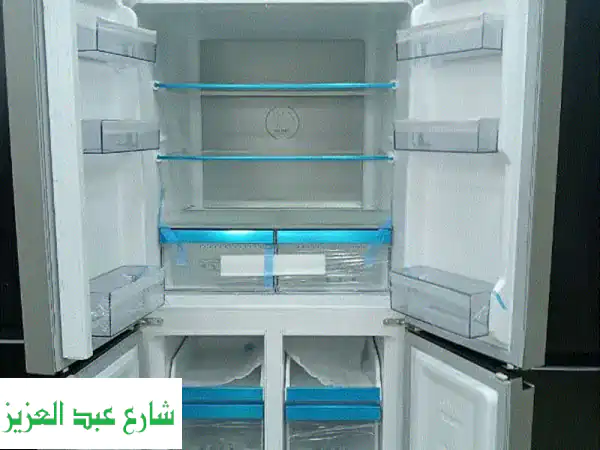 ثلاجة وايت ويل 4 أبواب سوداء - تحفة فنية في مطبخك! ✨