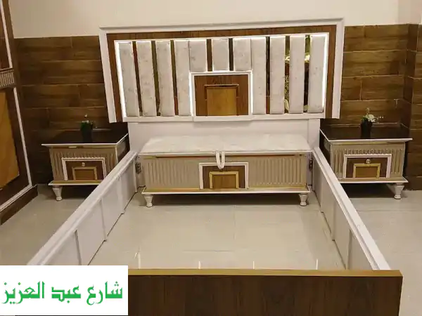 غرفة نوم مودرن فاخرة من دمياط - تصميم عصري وأناقة تدوم طويلاً (شحن وتركيب في الإسكندرية)