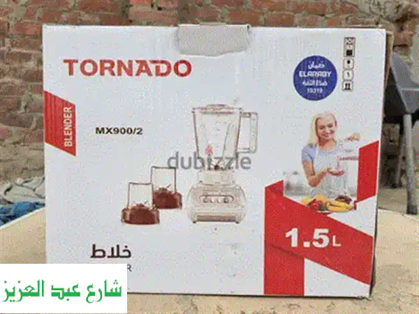 خلاط تورنادو جديد! 🌪️ عروض لا تُفوّت مع ضمان 12 شهر!