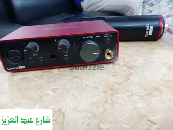 عرض خاص! كارت صوت Focusrite مع مايكروفون Condenser -...