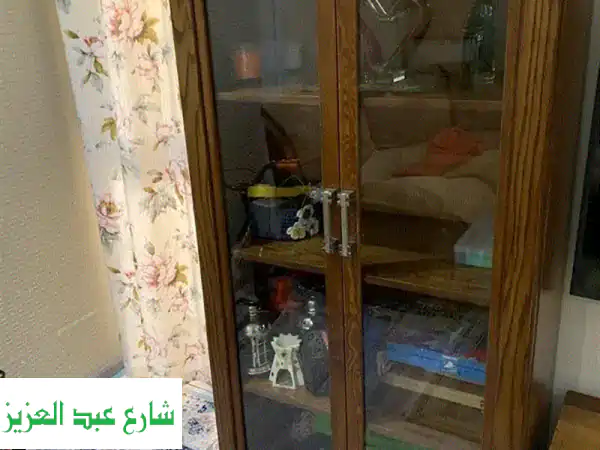 مكتبة خشب فاخرة - 4 قطع - تصميم عصري أنيق
