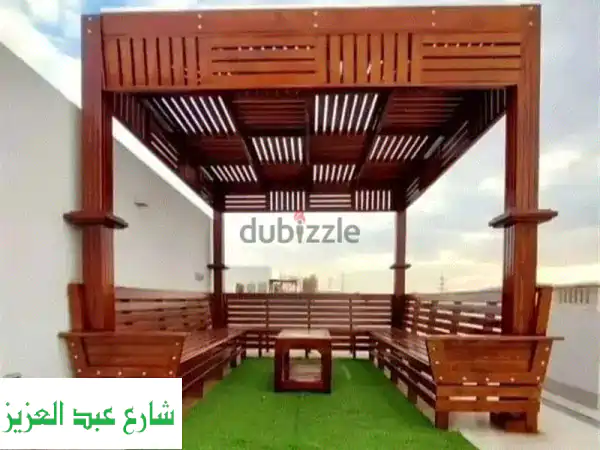 تصاميم برجولات فريدة وسور خشبي سويدي فاخر بأسعار...