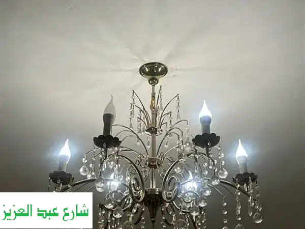 نجف كريستال فاخر من قباني - 6 ذراع بتصميم عصفور ساحر ✨