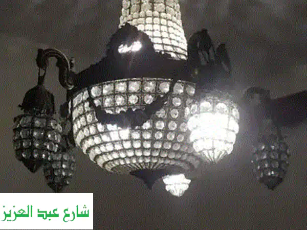 نجف كريستال فاخر من قباني - 6 ذراع بتصميم عصفور ساحر ✨
