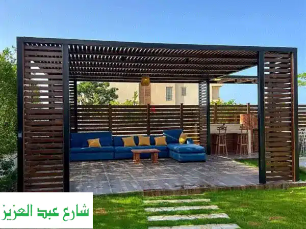 تصاميم برجولات وتندات خشبية مودرن - أجمل المناظر...