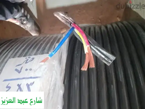 كابلات 3 فاز 2 بكرة - سعر لا يُصدق! 20 جنيه/المتر فقط!