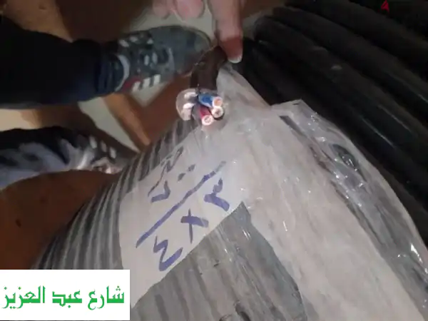 كابلات 3 فاز 2 بكرة - سعر لا يُصدق! 20 جنيه/المتر فقط!