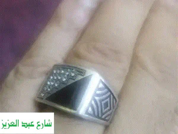 خاتم فضة 925 شرقي فاخر مع فيروز أصلي - هدية مميزة أو لمسة أنيقة لك!
