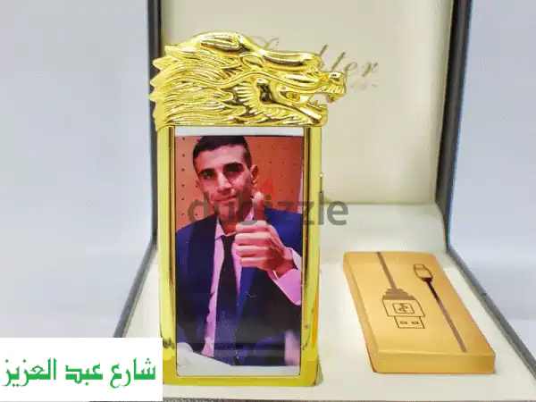  ولاعة فاخرة برأس أسد ذهبي - هدية ملكية فريدة!