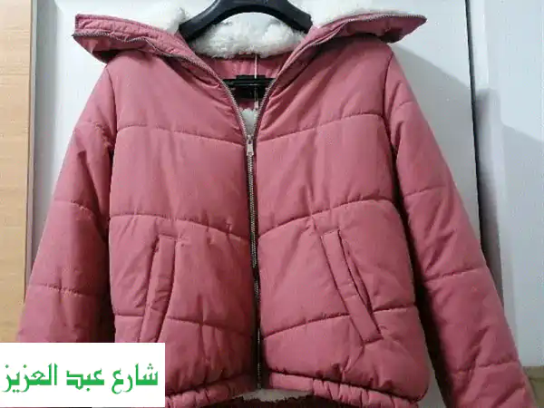 جاكت دافئ فاخر من ديفاكتو - وردي فاتح، مقاس كبير،...