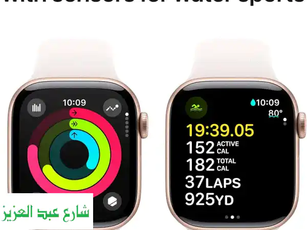 Apple Watch Series 10 GPS 42 mm  ساعة ذكية مع هيكل ألومنيوم ذهبي وردي