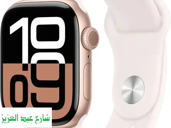 Apple Watch Series 10 GPS 42 mm  ساعة ذكية مع هيكل ألومنيوم ذهبي وردي