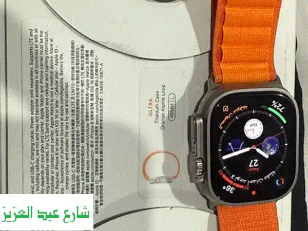 ساعة آبل ألترا + سوار برتقالي أصلي - بحالة ممتازة! 🔋98%