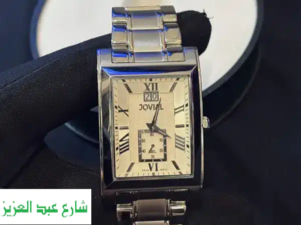 ساعة جوفال السويسرية الفاخرة - تصميم مستطيل أنيق بسعر لا يصدق!
