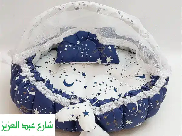 سرير بيبي فاخر: نوم هادئ ومريح لطفلك الحبيب 💖