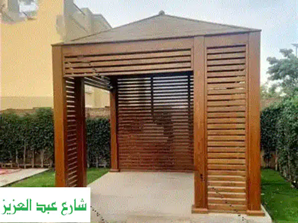 تند وبرجولات خشبية سويدية فاخرة | تصميمات مميزة لأجواء دافئة
