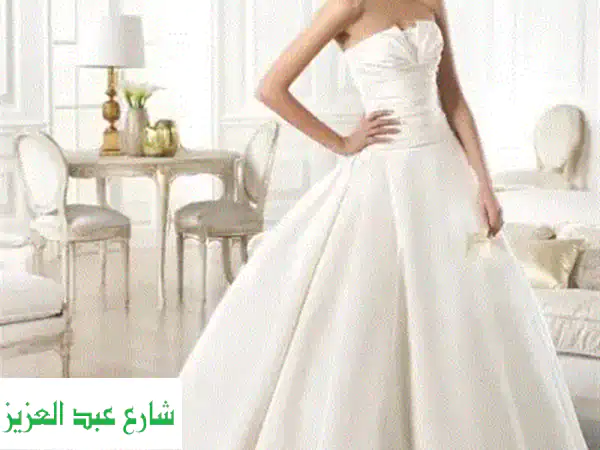فستان زفاف برونوفياس الأبيض - كالجديد! مقاس 12/40 - سعر...